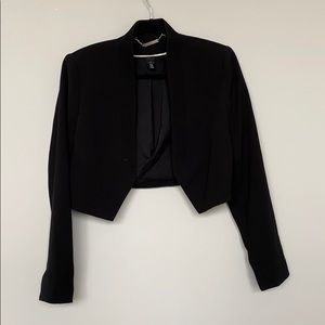 White House Black Market Black Cropped Blazer